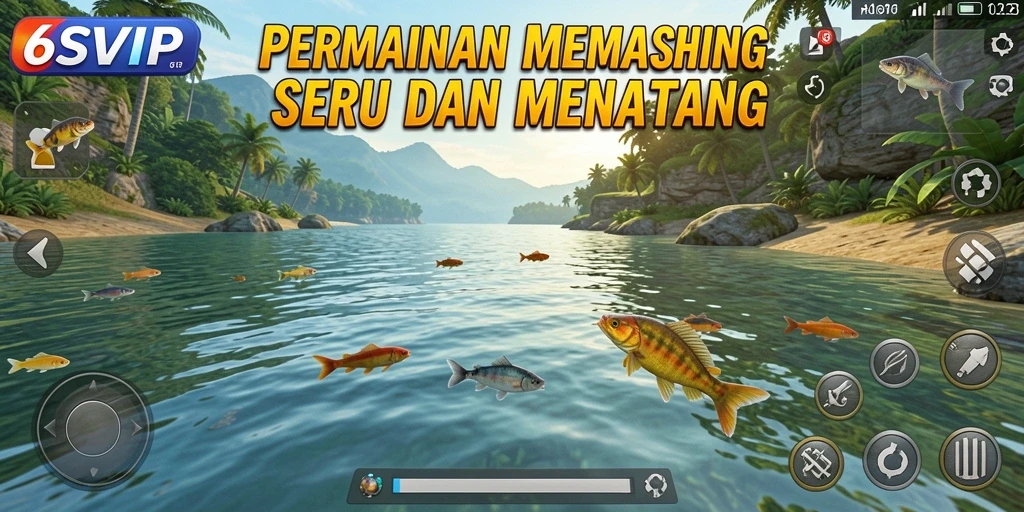 Screenshot gameplay 6SVIP menampilkan pengalaman memancing yang nyata dan seru.