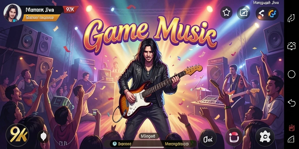 Tampilan gameplay <strong>9ZK</strong> dengan interaksi musik yang menarik dan seru.