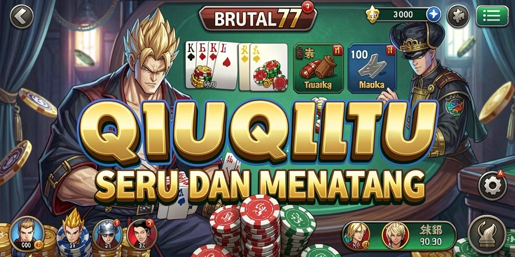 Screenshot gameplay QiuQiu BRUTAL77 yang seru dan menantang.