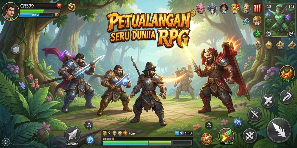 Tangkapan layar dari gameplay RPG yang mendebarkan.