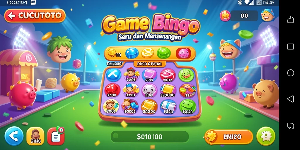Tampilan gameplay Bingo yang seru di CUCUTOTO.