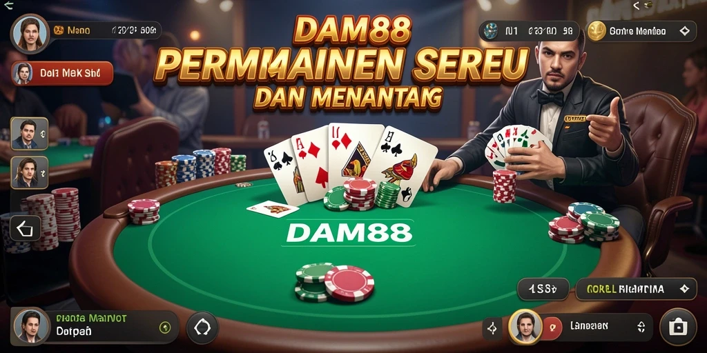 Gameplay poker DAM88 yang mendebarkan dan penuh strategi.