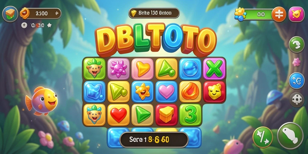 Tangkapan layar menunjukkan keseruan bermain DBLTOTO dalam mode Match-3.
