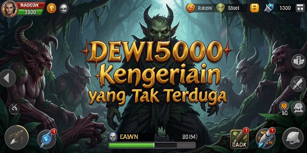 Screenshot gameplay DEWI5000 dengan suasana yang mencekam dan penuh misteri.