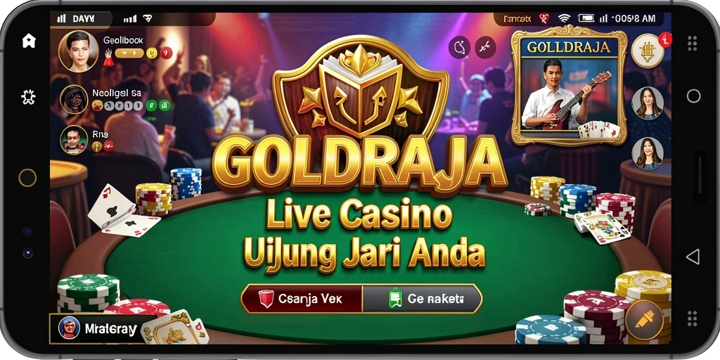 Tangkapan layar menunjukkan gameplay menarik Live Casino di GOLDRAJA.