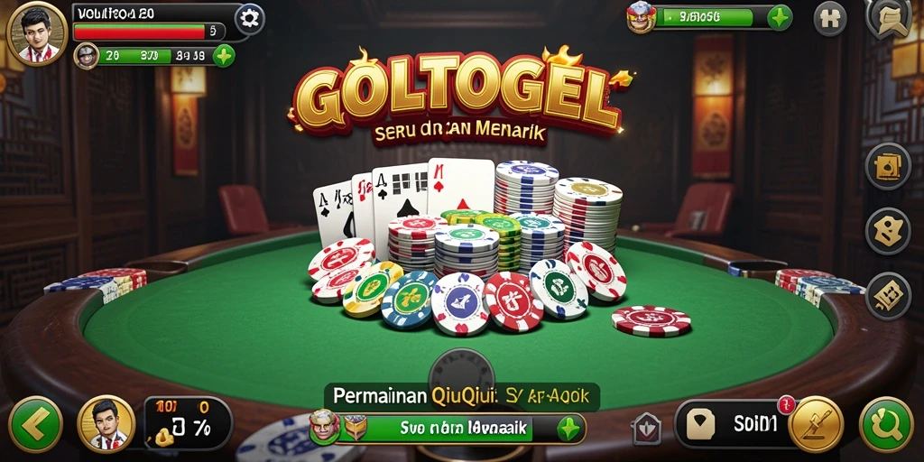 Screenshot gameplay QiuQiu GOLTOGEL yang seru dan kompetitif.