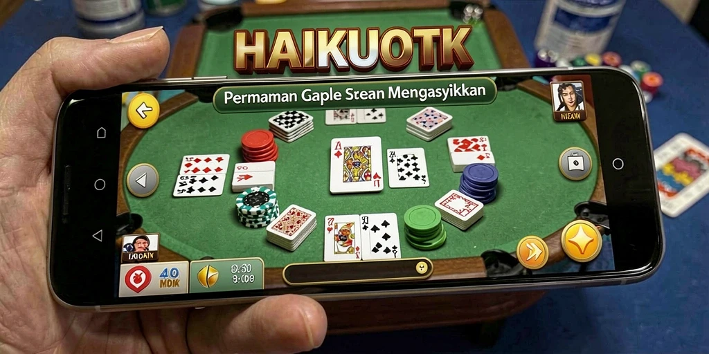 Screenshot gameplay HAIKUOTK menampilkan keseruan bermain Gaple.
