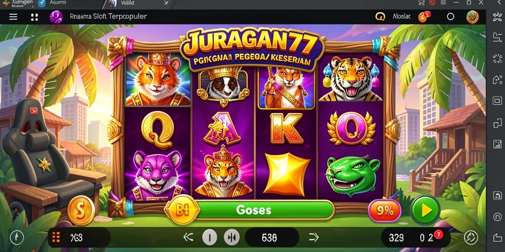 Tampilan gameplay Slot yang menarik dan mengasyikkan di JURAGAN77.