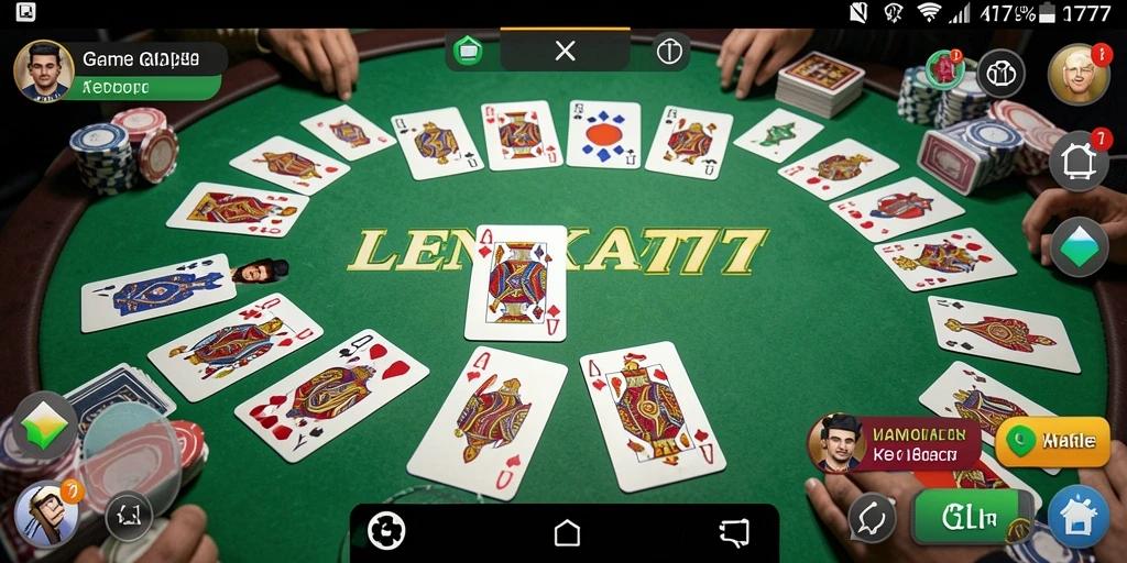 Screenshot LENGKAP777 menampilkan pemain asyik bermain Gaple.