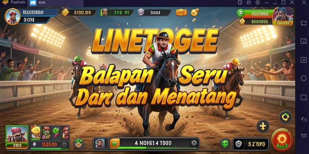 Screenshot utama dari gameplay Racing yang mendebarkan di LINETOGEL.