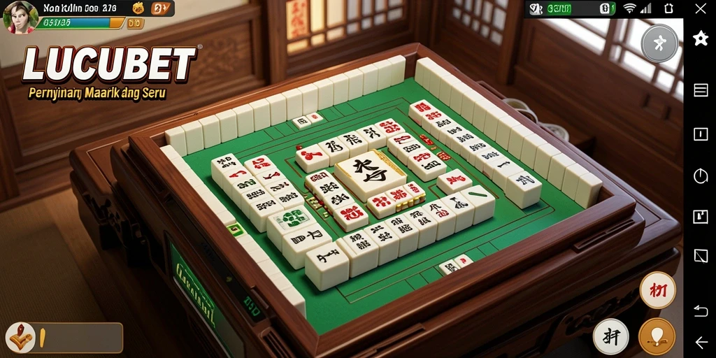 Tampilan menarik dari gameplay Mahjong di LUCUBET.