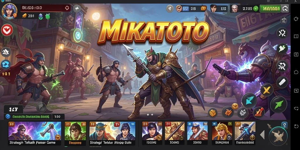 Tangkapan layar gameplay MIKATOTO menunjukkan aksi strategi yang mendebarkan.