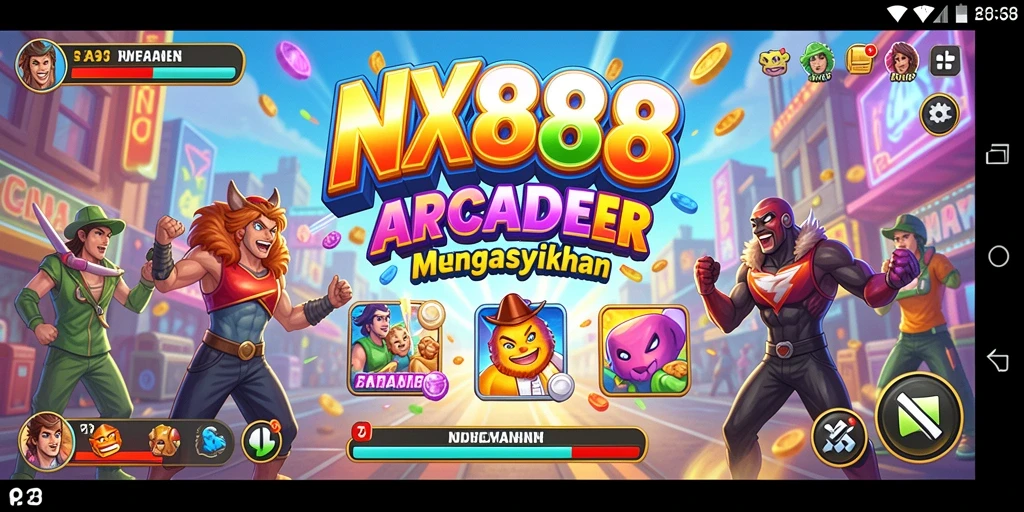 Screenshot gameplay NX888 dengan aksi seru dalam game Arcade.