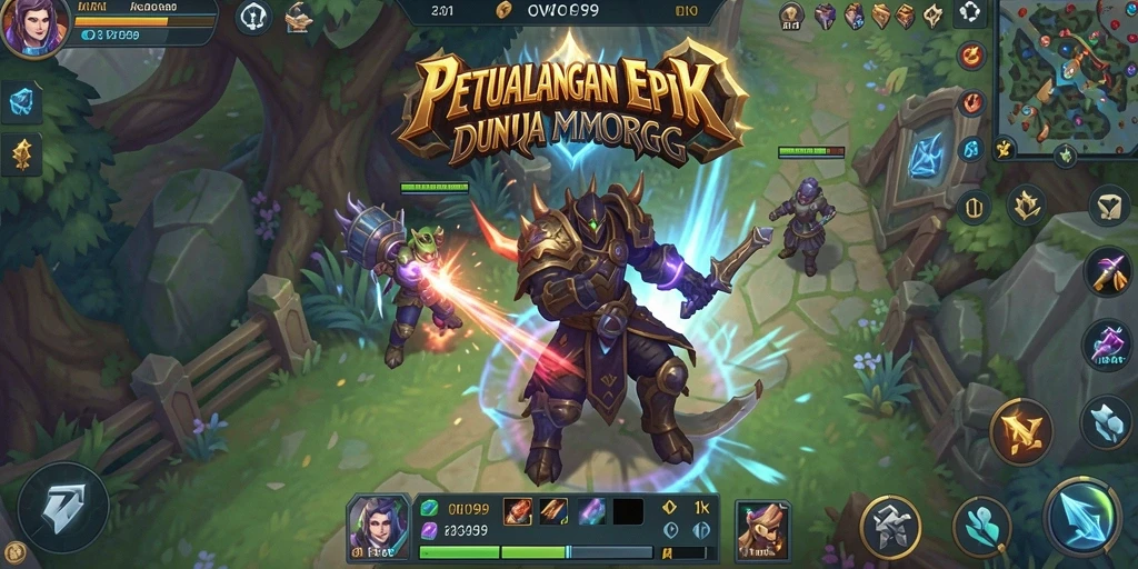 Screenshot gameplay OVO99 menampilkan aksi seru dalam dunia MMORPG.