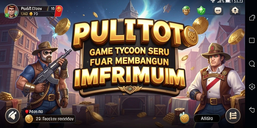 Screenshot gameplay PULITOTO menampilkan keseruan mengelola bisnis Tycoon.