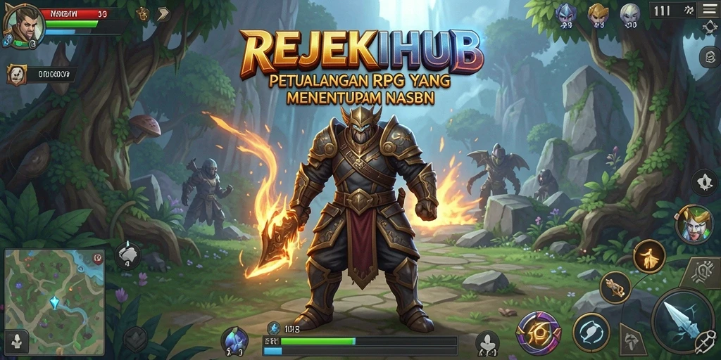 Tampilan petualangan seru di REJEKIHUB dengan karakter-karekter yang menawan.