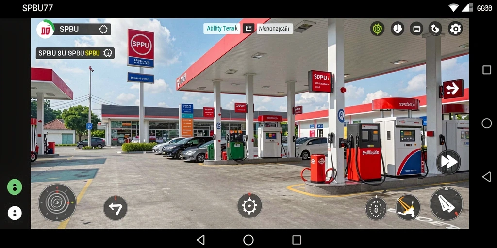 Tampilan antarmuka SPBU77 yang bersih dan informatif.