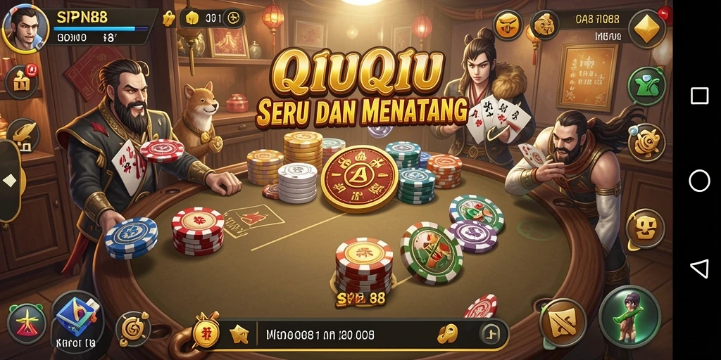 Screenshot gameplay SPN88 menampilkan saat seru bermain QiuQiu.