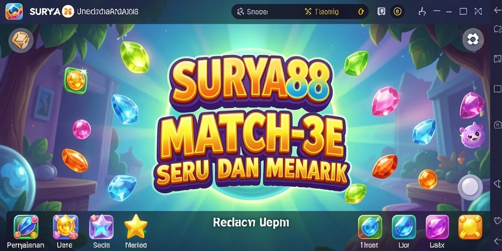 Tampilan gameplay <strong>SURYA88</strong> dengan aksi mencocokkan yang seru.