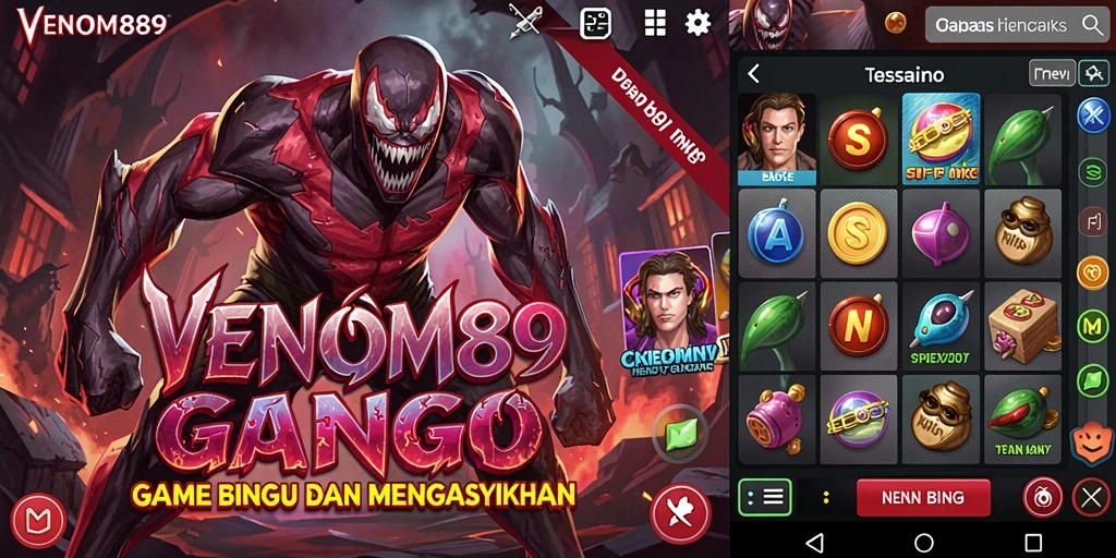 Tampilan utama VENOM889 dengan gameplay Bingo yang seru.